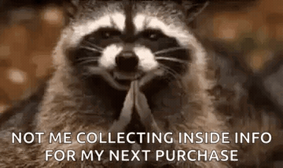 Raccoon Sitting With Hands Folded in Front of Face