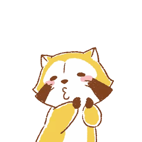 Raccoon With Hearts Sticker