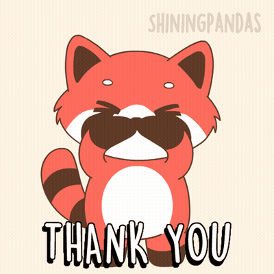 Raccoon With Hearts Saying Thank You GIF