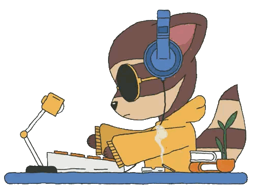 Raccoon With Sunglasses And Headphones Sticker