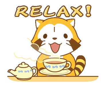 Raccoon With Tea And Teapot Sticker
