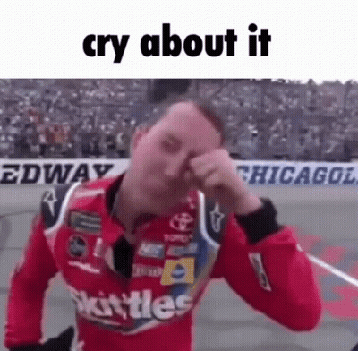 Race Car Driver Crying On Track GIF