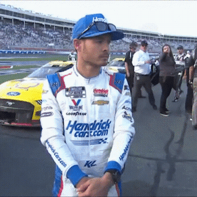Race Car Driver In Hendrick Car.com Uniform GIF