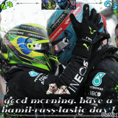 Race Car Driver Says Good Morning Have A Hami-Russ-Tastic Day GIF