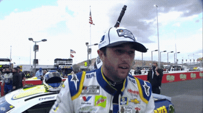 Race Car Driver Wearing Napa Hat GIF