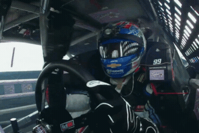Race Car Driver With Freeway Helmet GIF