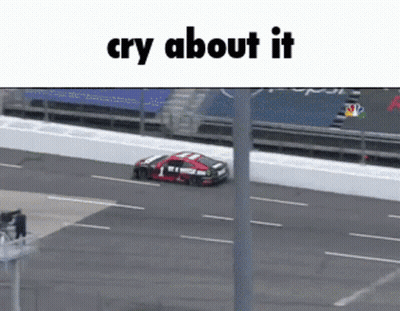 Race Car Going Down Track Cry About It GIF