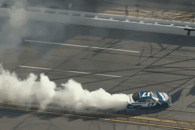 Race Car Number 17 Burning Rubber GIF