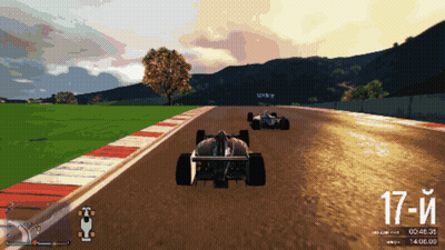Race Car Number 17 on Track