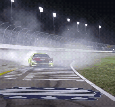 Race Car On Curve At Night GIF