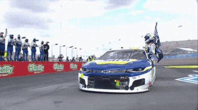 Race Car On Track With O'Reilly GIF