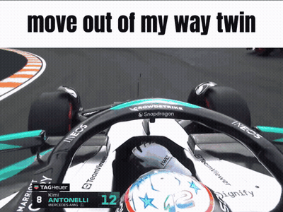 Race Car Saying Move Out Of My Way Twin GIF