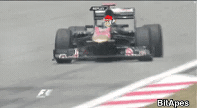 Race Car With Bitapes Text GIF