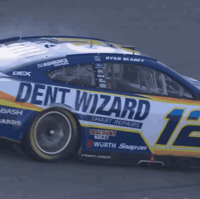 Race Car With Dent Wizard GIF