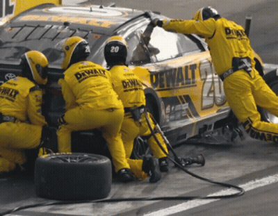 Race Car With DeWalt On Side GIF