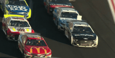 Race Car With McDonald's Logo GIF