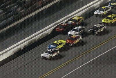 Race Car With McDonalds Logo GIF