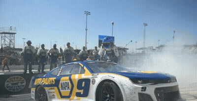 Race Car With Napa Logo GIF