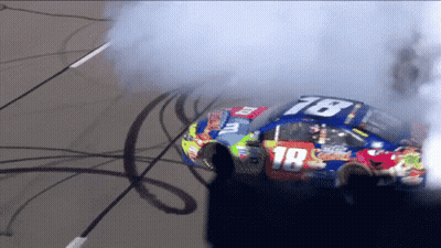 Race Car With Number 18 GIF