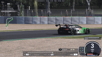 Race Car With Number 3 GIF