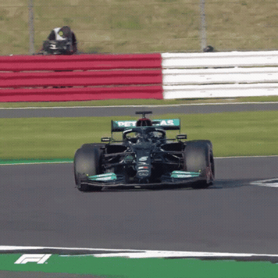 Race Car With Petronas On Side GIF