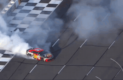 Race Car With Smoke From Exhaust Pipe GIF