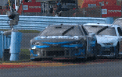 Race Car With Toyota Logo GIF