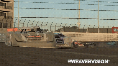 Race Car With Weavervision Logo GIF