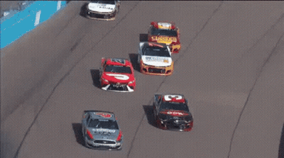 Race Cars Racing On Track With Auto GIF