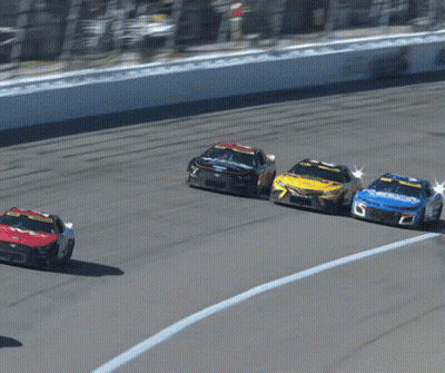 Race Cars Racing On Track With Ford GIF