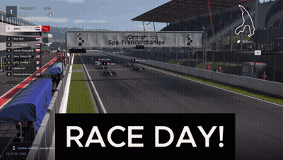 Race Day Video Game Screen GIF