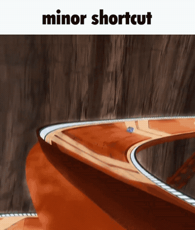 Race Track Minor Shortcut GIF