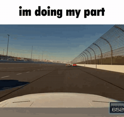 Race Track Saying Im Doing My Part GIF