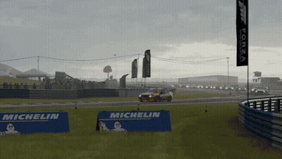 Race Track With Michelin Sign GIF