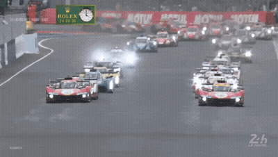 Race Track With Rolex Sign GIF