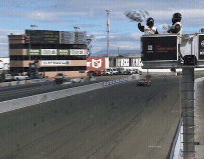 Race Track With Steve Martin Sign GIF