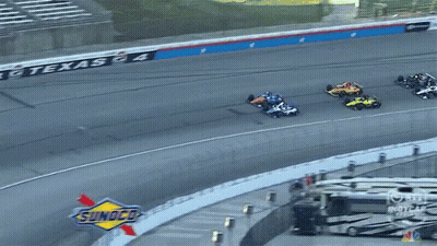 Race Track With Sunoco Sign GIF
