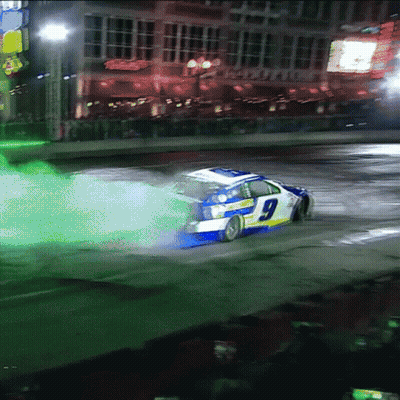 Racing Car Number 9 GIF