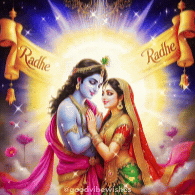 Radha And Krishna Radhe Banner GIF