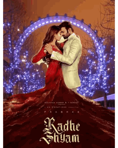 Radhe Shyam Movie Poster Hug Sticker