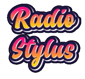 Radio Stylus Logo With Gradient Colors Sticker