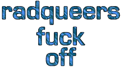 Radqueers Fuck Off In Blue Letters Sticker