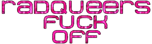Radqueers Fuck Off Sign Sticker