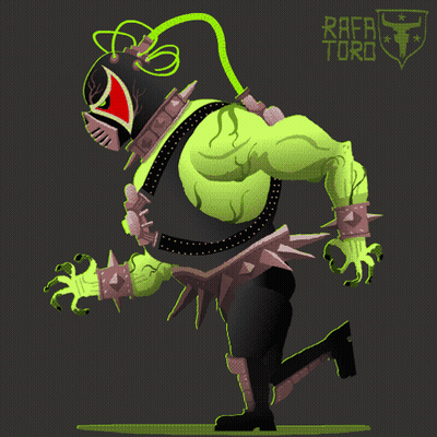Rafa Toro Is The Name Of The Artist Behind This Cartoon Character GIF