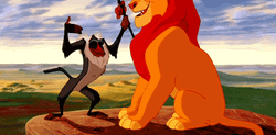Rafiki Hugged Simba Very Tight  GIF