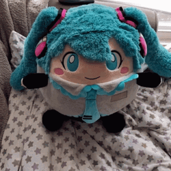 Rag Doll Hatsune Miku Plush GIF | GIFDB.com
