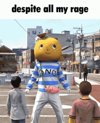 Rage Funny Lemon Mascot