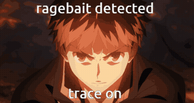 Ragebait Detected Trace On Anime Character GIF