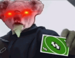 Raging Koala Uno Green Reverse Card GIF