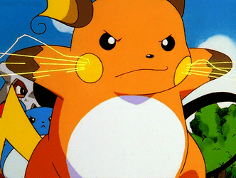 Raichu Releasing Electricity Through Its Cheeks GIF